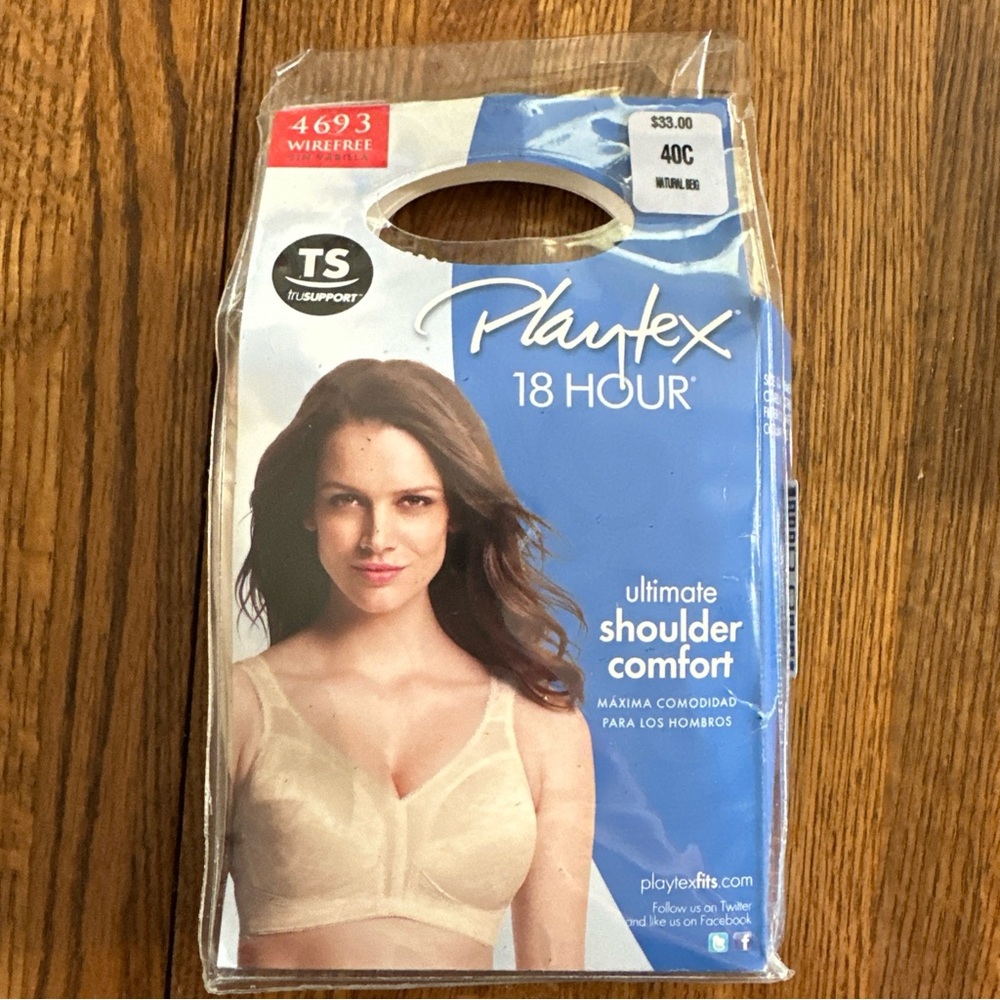 PLAYTEX Comfort-strap Wireless Bra‎ Natural Beige 40C